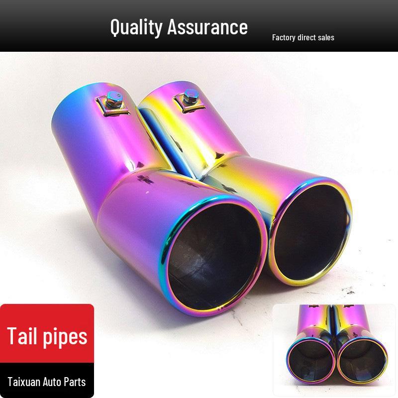 Bora Golf 4 Colorful Stainless Steel Dual Outlet Exhaust Muffler Tailpipe