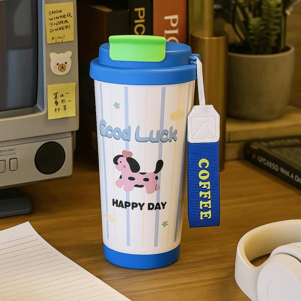 Leak-Proof Insulated Water Bottle Thermal Insulation Coffee Cup Cute Stainless Steel Mug  Daily Use