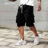 New Daily Casual Outdoor Solid Color Workwear Three-quarter Length Pants for Men
