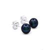 Boucles d'Oreilles - Pearls &amp; Colors - Perle de Culture d'Eau Douce - Perle Noire - Argent 925 - Qualité AAA+ - Femme
