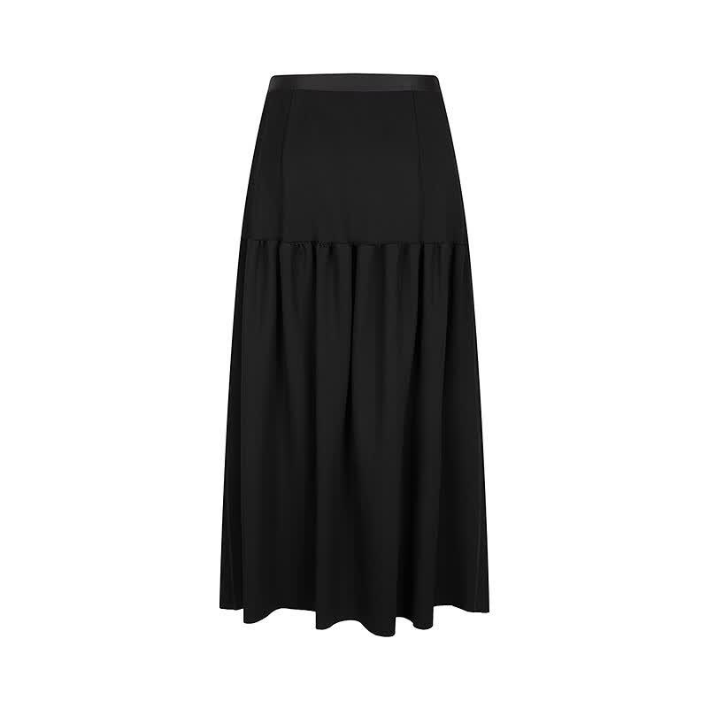 Less 2026 Spring Retro Long A-Line Skirt