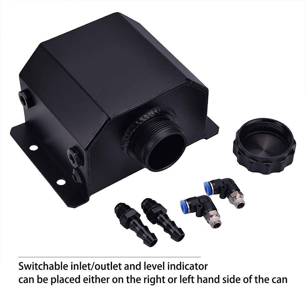 Pnndee Coolant Overflow Tank Bottle Recovery Reservoir Aluminum JDM Container Universal 1L Water Radiator Black Pnndee Coolant Overflow Tank Bottle Recovery Reservoir Aluminum JDM Container Universal 1L Water Radiator Black