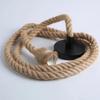 Edison E27 Vintage Chandelier Lamp American Retro Hemp Rope Pendant Light Industrial Hanging Lamps Creative Loft Home Decor