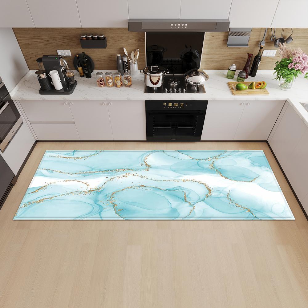 Marble Kitchen Mat Porch Door Mat Bathroom Door Floor Carpet Bedroom Corridor Non-slip Mat