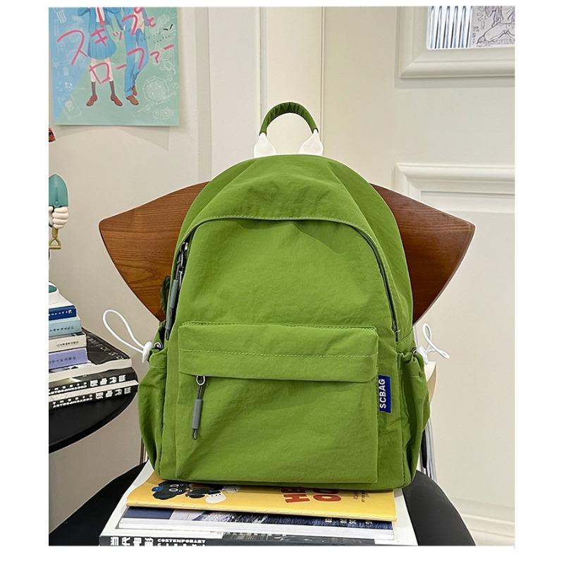 Japanese Soft Girl Bag Female Korean Version of Solid Color Joker Girl Backpack Junior High School Students High School Students Backpack.