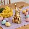 8 Inch Rabbits Vintage Figurines Decoration PVC Gold Large Bunny Collectibles Sculpture for Home Indoor Table Centerpiece Decor