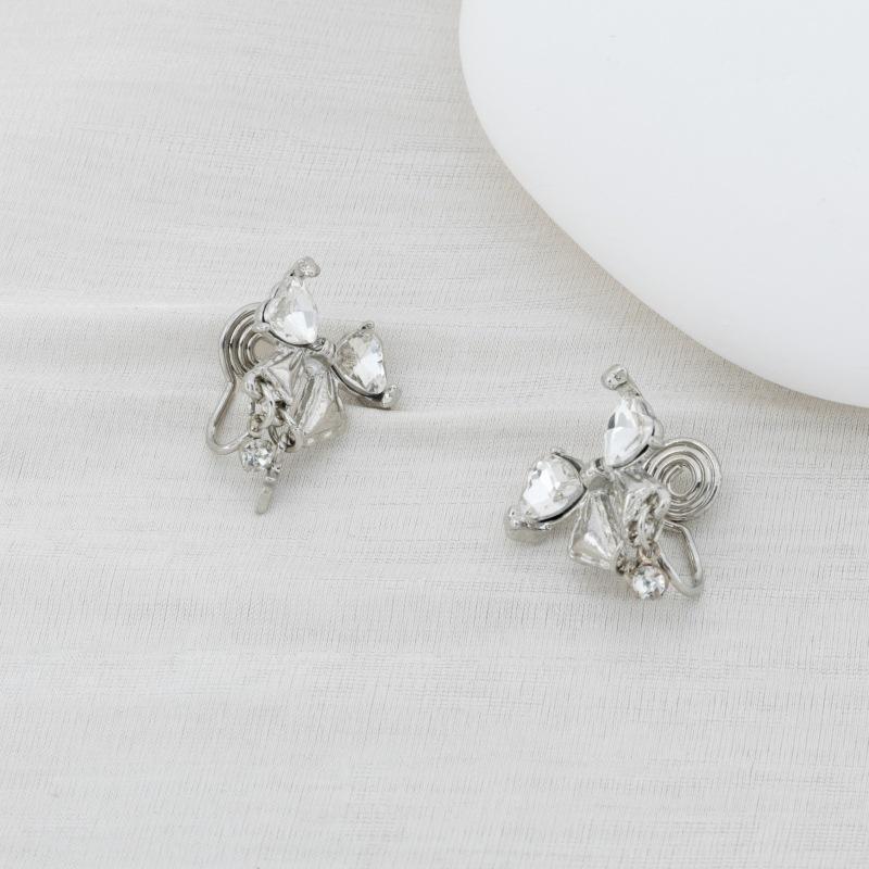 Kamelie Mückenspirale Halter Perlenblume Retro Ohrclips Ohrringe - Kein Piercing erforderlich