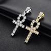 TEMU Creative Alloy Full Diamond Cross Necklace