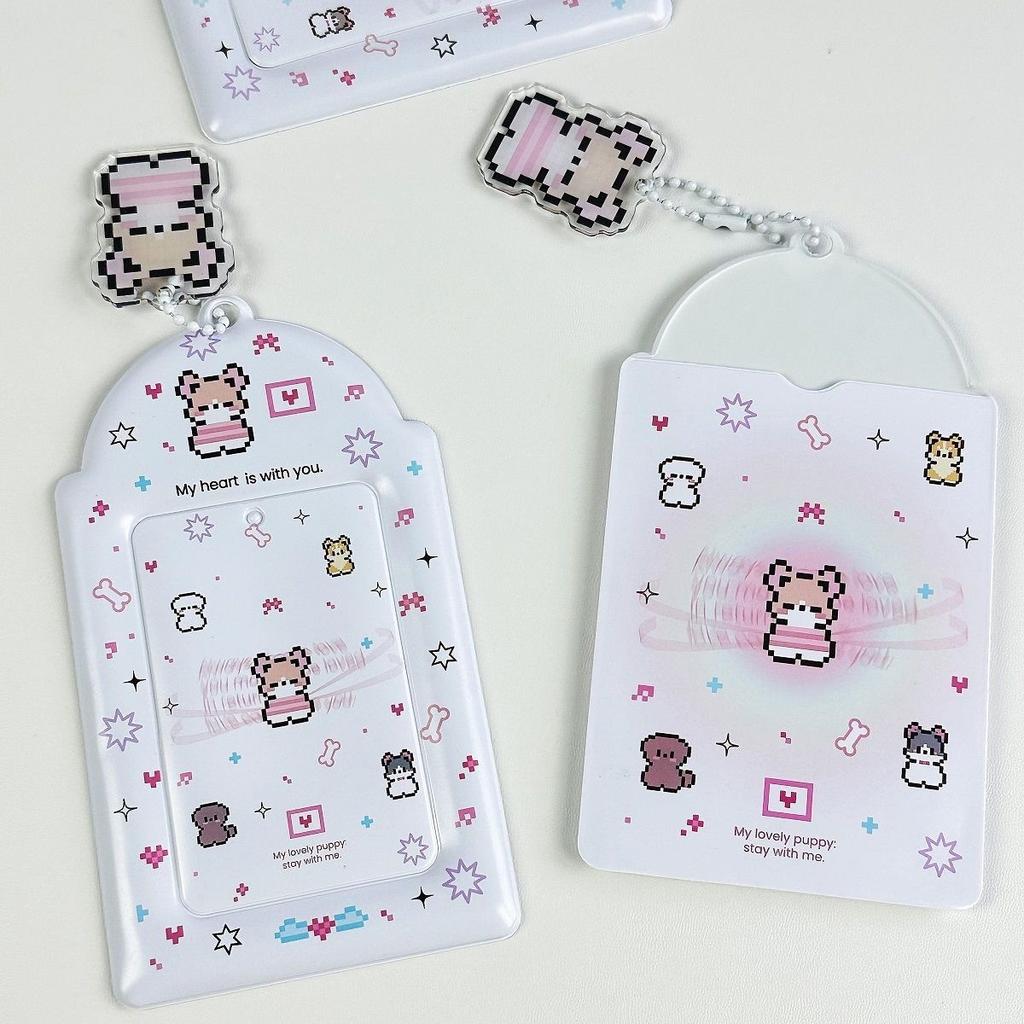New Cute Cartoon Photo Card Holder 3 inch Decorative Idol Photo Album Protective Sleeves Kawaii Japanese Stationery Pendant