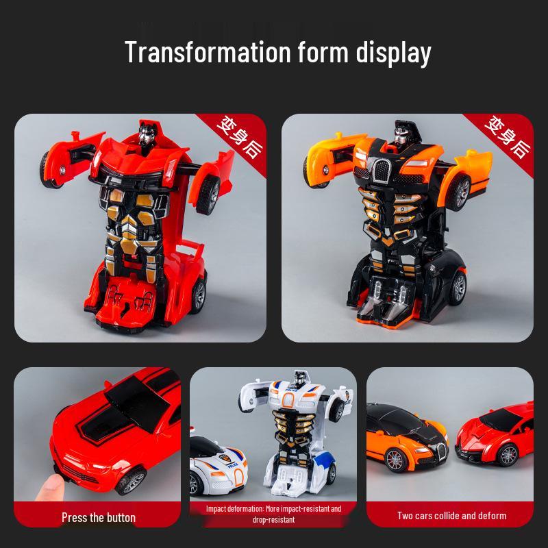 Inertia Collision Robot Car: Transforming Toy for Kids Aged 7-10