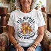Retro 70s Boho Grandma T-Shirt, Hippie Soul Clothing, Psychedelic Floral Print