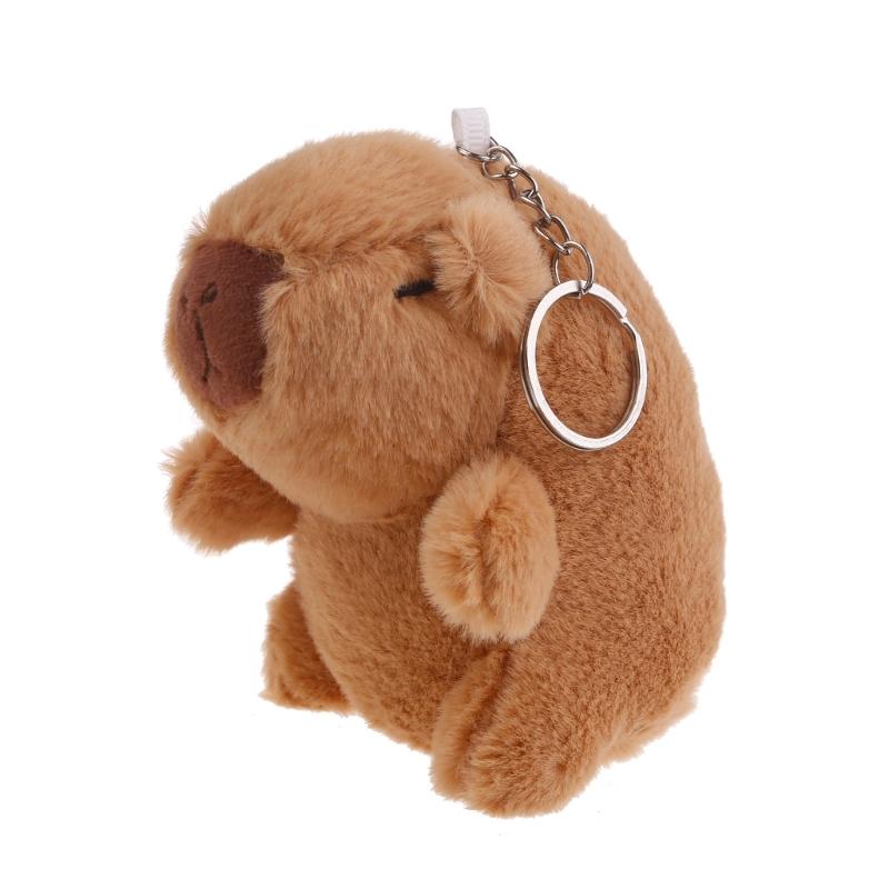 

Mini Plush Capybara Charm Keychains Sweet Cute Pendant Car Keyring Backpack Decoration Fashion Jewelry for Women Girl