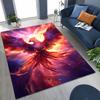 Colorful Rebirth Fire Phoenix Divine Bird Rug for Bedroom Living Room Sofa Home Doormat Decor, Large Kid Play Non-slip Floor Mat