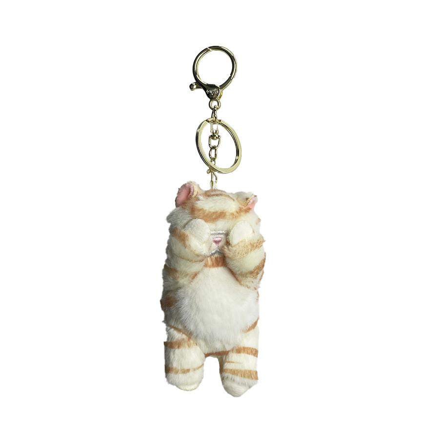 Cat Plush Keychain With Cartoon Design For Kids And Night Market Gifts