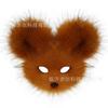 Plush Mouse Half-Face Mask for Comic Conventions cos Accessories for Halloween dance party performance props and role play