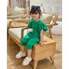 New Children'S Clothing: Baby Solid Color Cotton-Linen Jumpsuit With Ruffle Sleeves