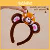 Red Panda Plush Hairband With Heart Shaped Clip For Kid Party Costumes