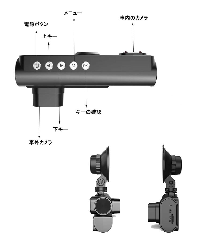 3 Cameras, Dash Camera, Small Dash Camera, 3 Cameras, For Cars, 1080P, 360° Omnidirectional