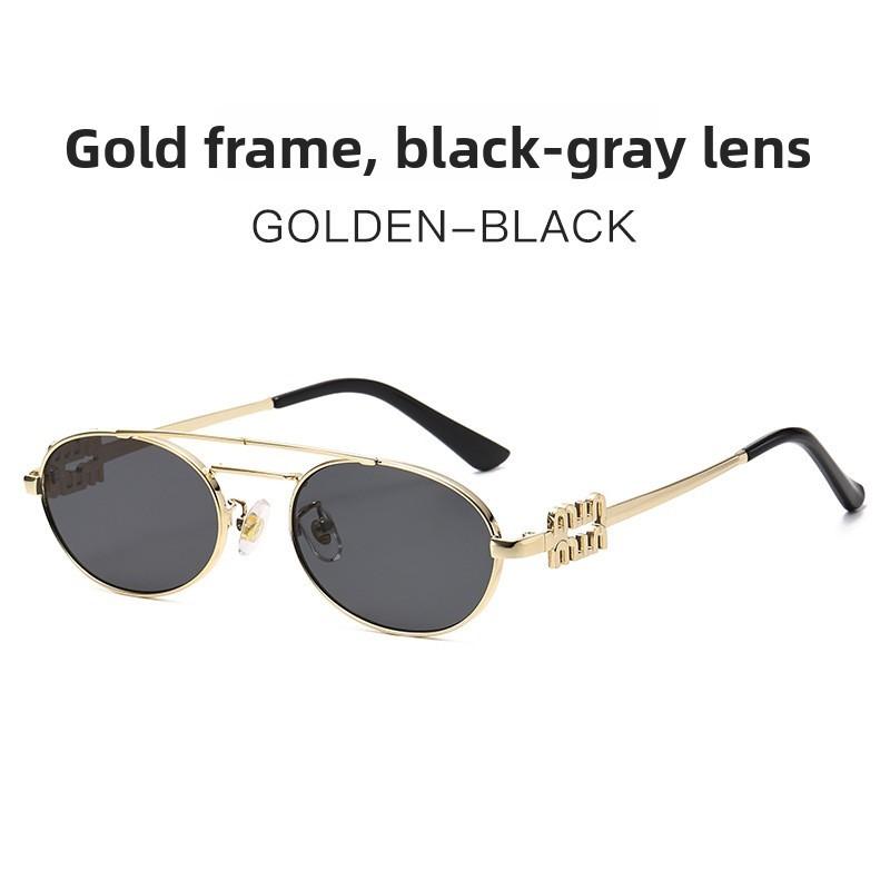 Euro Retro Oval Sunglasses With Uv400 Protection For Fashionable Sunwear And Outdoor Activities