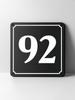 Metal House Number Sign, Black White Contrast, Outdoor Wall Decor for Home Street