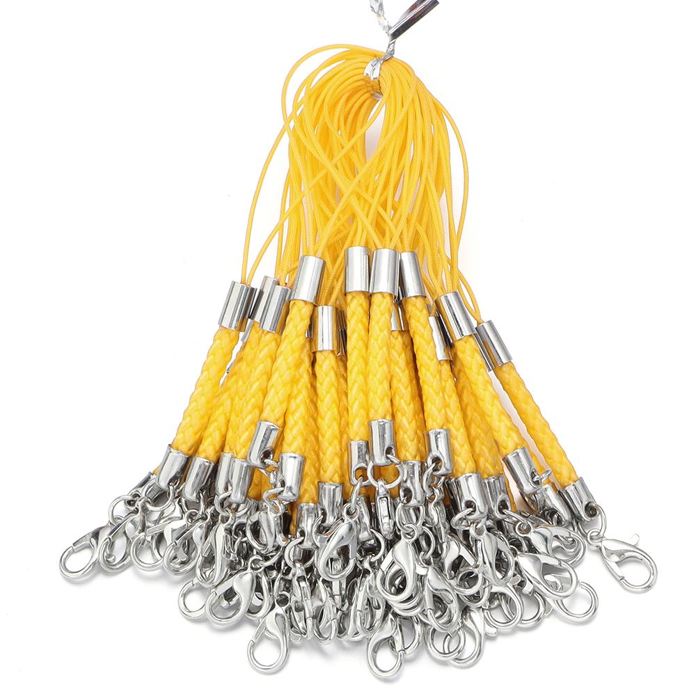 10pcs Lanyard Strap Cord Braided Keychain Rope With Lobster Clasp For Jewelry Making DIY Key Phone Chain Pendant Keyring Finding