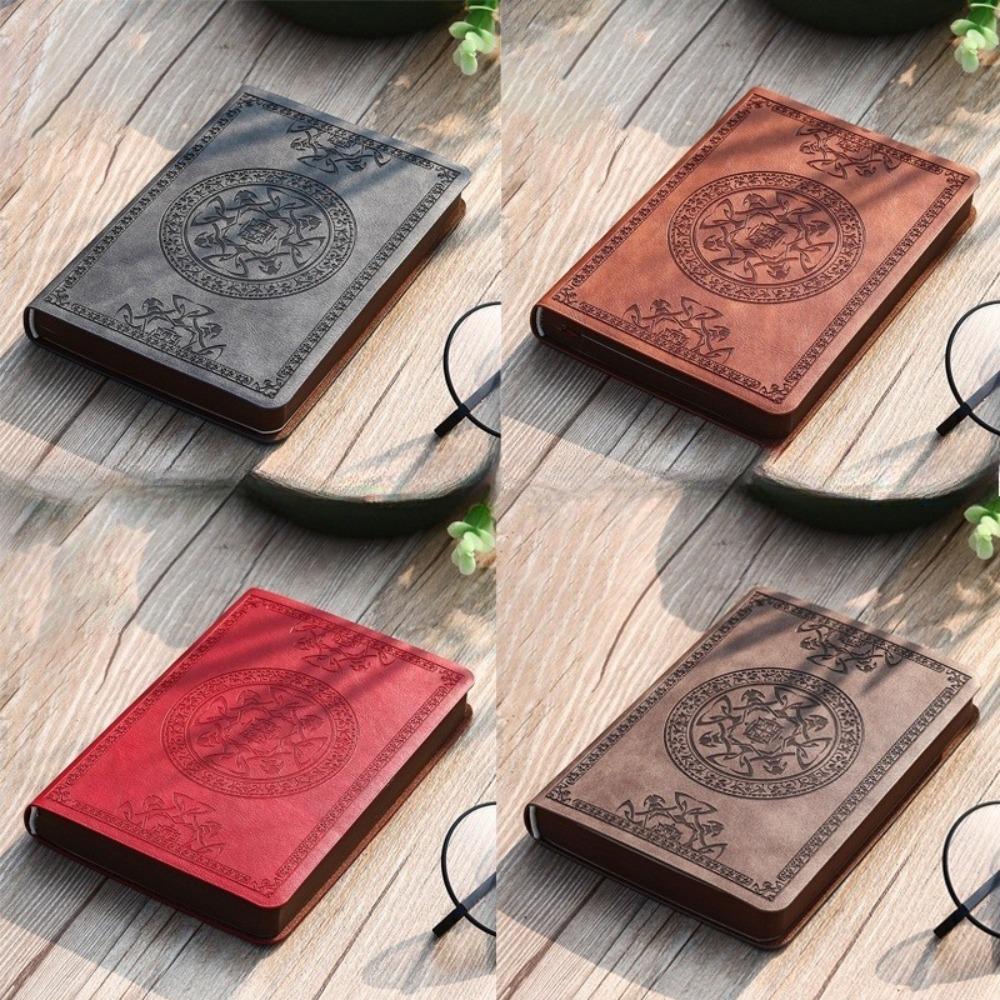 280 sidor tjock anteckningsbok - A6 Vintage PU-läder dagbok för skrivande, linjerad retro anteckningsblock, kontor & studentdagbok