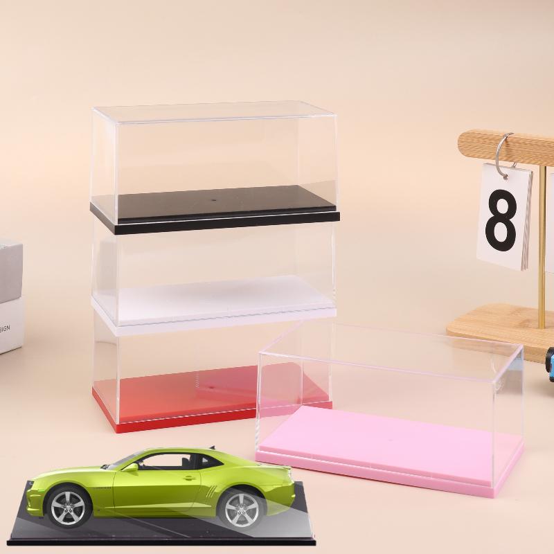 1 Stück Transparente Acryl-Aufbewahrungsbox Praktische 1/43 Diecast Modellauto-Vitrine DIY Staubdichtes Ausstellungsregal Spielzeug