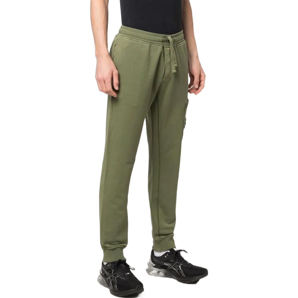 Stone Island Fleece Pants Green Men Bottoms 761564551-V0058