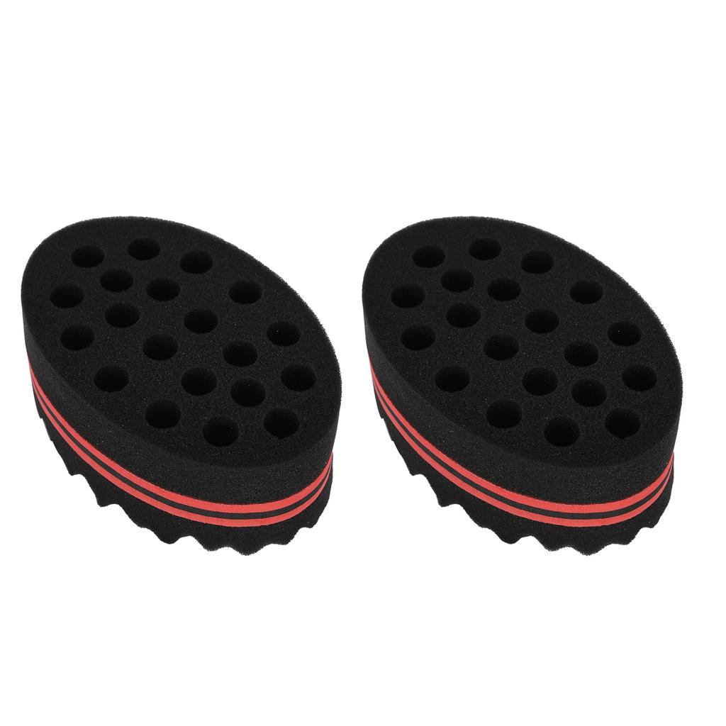 2 STÜCKE Doppelseitiger Haar Locken Schwamm 22 Löcher Welliges Haar Schwammbürste Styling Werkzeuge für Zuhause Salon