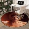 1pc French rock legend Johnny Hallyday Round carpet Painted Printed circular carpet, home door mat, outdoor travel protection carpet