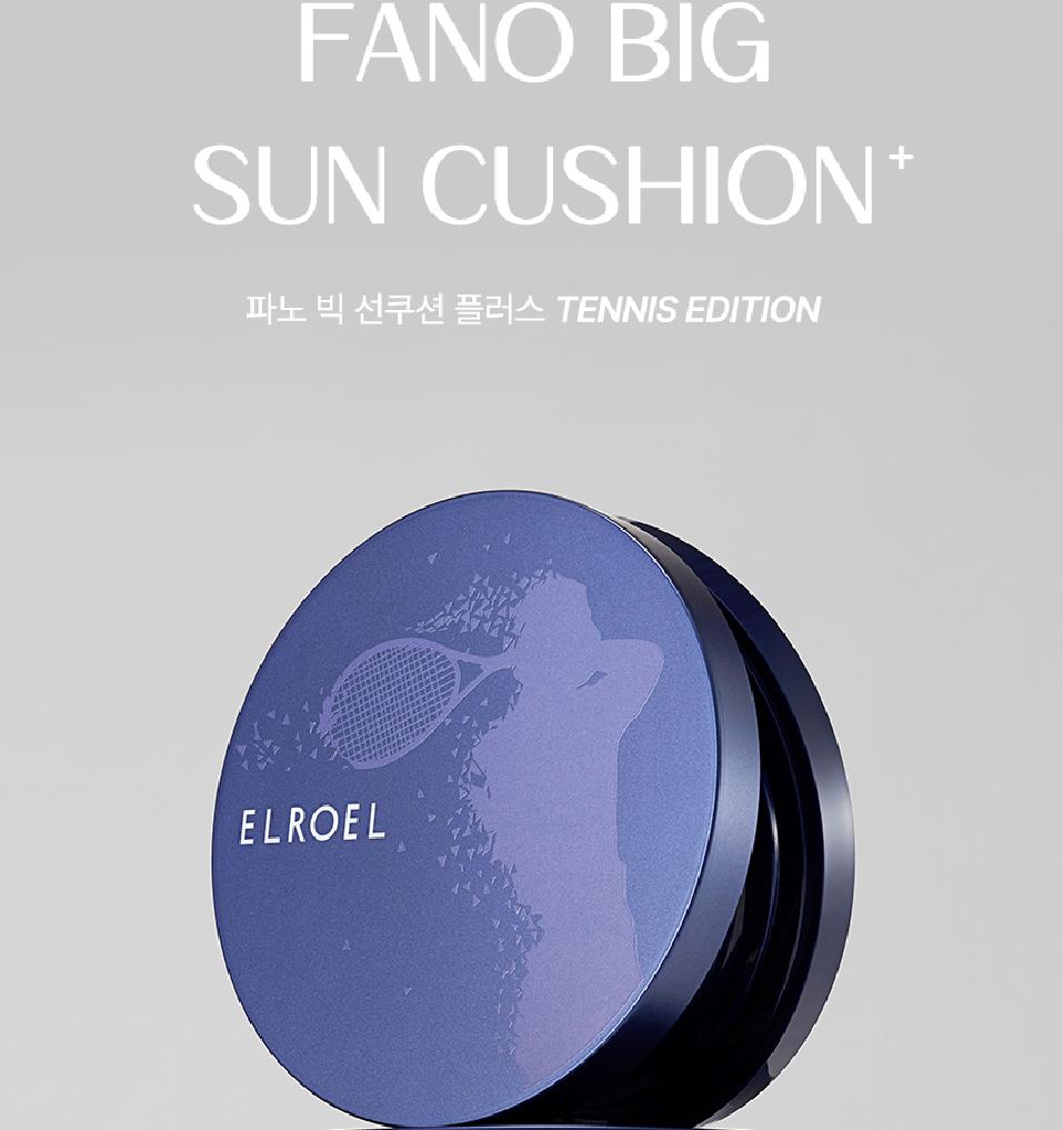 ELROEL FANO BIG SUN CUSHION PLUS Golf / Tennis Edition – 25g / Moisturizing, Korean Cosmetics, Kbeauty