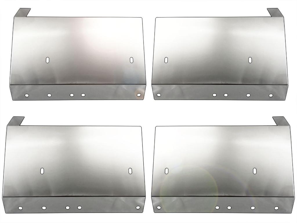 BRIGHTZ Titan Super Mirror Finish Stainless Steel Plated Rear Mudguard Panel 4PC [TRUCK-L-146]