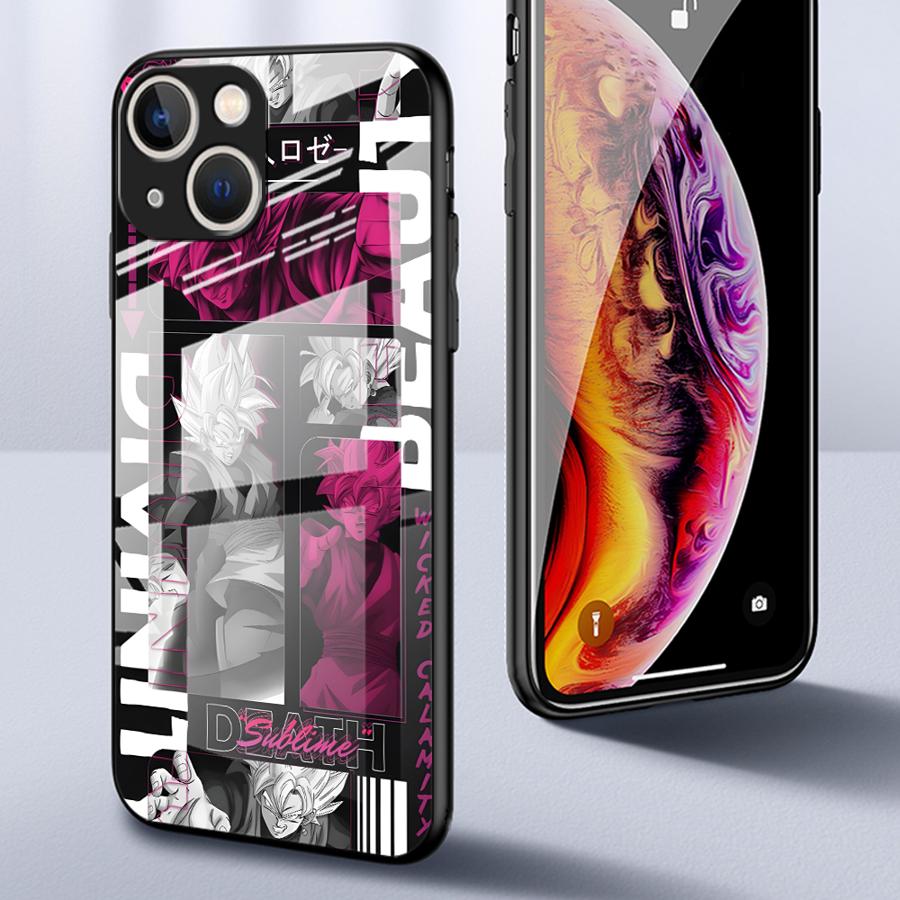 D-ragonS B-allS Goku Logo Case for iPhone 17 Pro Max 13 Air 12 XR 14 8 16 15 Plus 11 Glass Phone Cover
