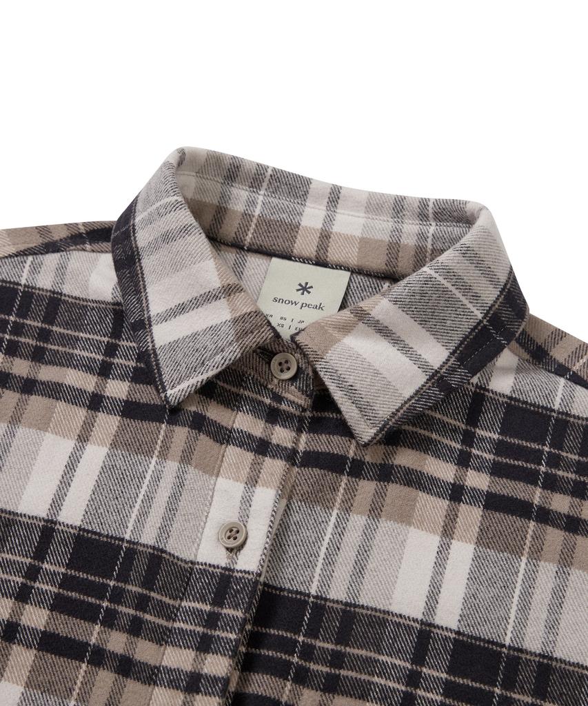 SNOWPEAK APPAREL Recycled Women'S Check Shirt (S24Fwfsh03) Cocoa