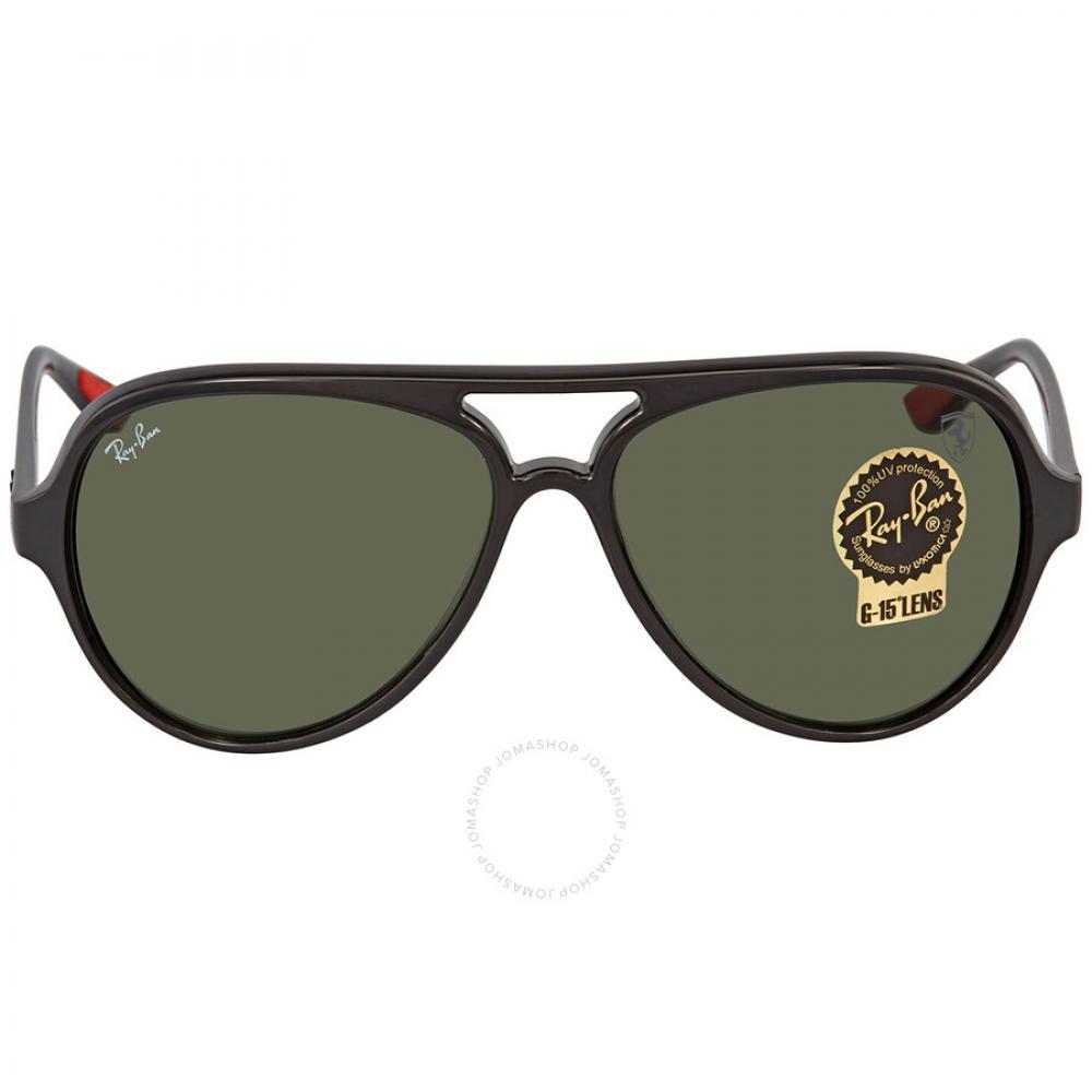 

Солнцезащитные очки унисекс Ray Ban Scuderia Ferrari Green Classic G 15 Aviator RB4125M F60131 57