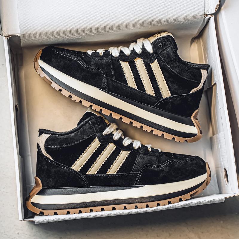 

Men s shoes in the winter of 2025 new velvet warm and comfortable casual shoes men s soft-soled outdoor sports Forrest Gump tide shoes 44 чёрный