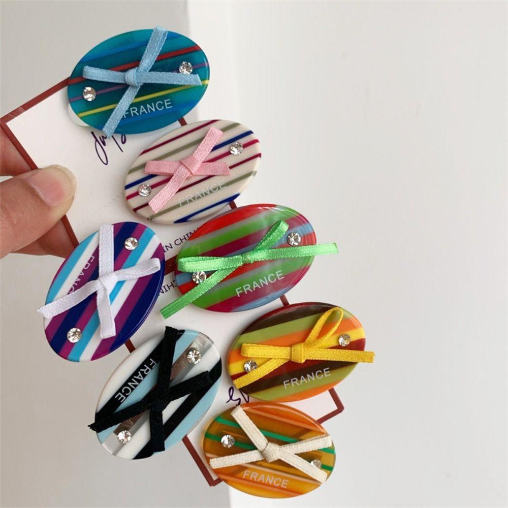 

Bow Cute Duckbill Clip Korean Style Lovely Barrettes Fashion Acetic Acid Hairpin Daily