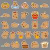 51 Capybara Doodle Stickers Personalized Cartoon Cute Hand-painted Animal Decorative Water Cup Mobile Phone Waterproof Stickers