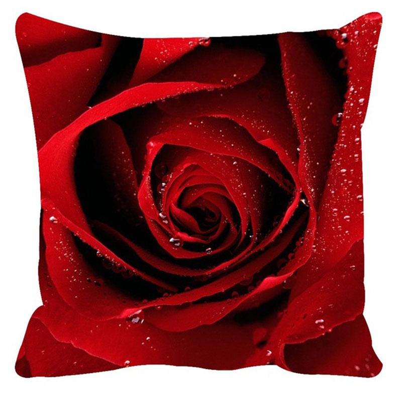Elegant Romantic Rose Pillowcases In Soft Polyester Perfect For Home Decor And Comfort