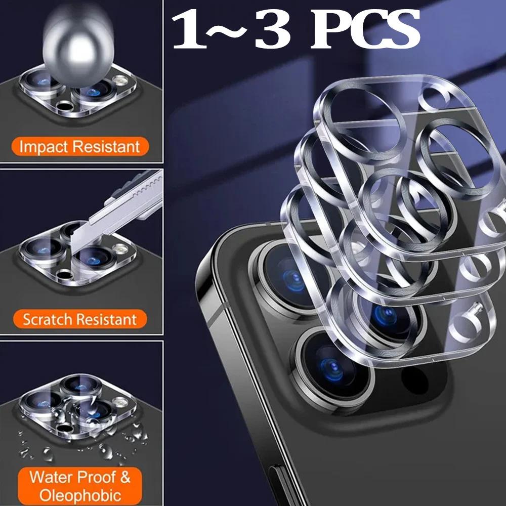 1~3PCS HD Tempered Glass Camera Protector Film For IPhone 17Air 16 15 14Plus 13 12 11 Pro Max Clear Lens Cover Phone Accessorios