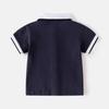 Dziecięcy T-shirt z krótkim rękawem 2025 Nowa koszulka polo dla chłopców Dziecięcy top z haftem z półrękawem Odzież dziecięca