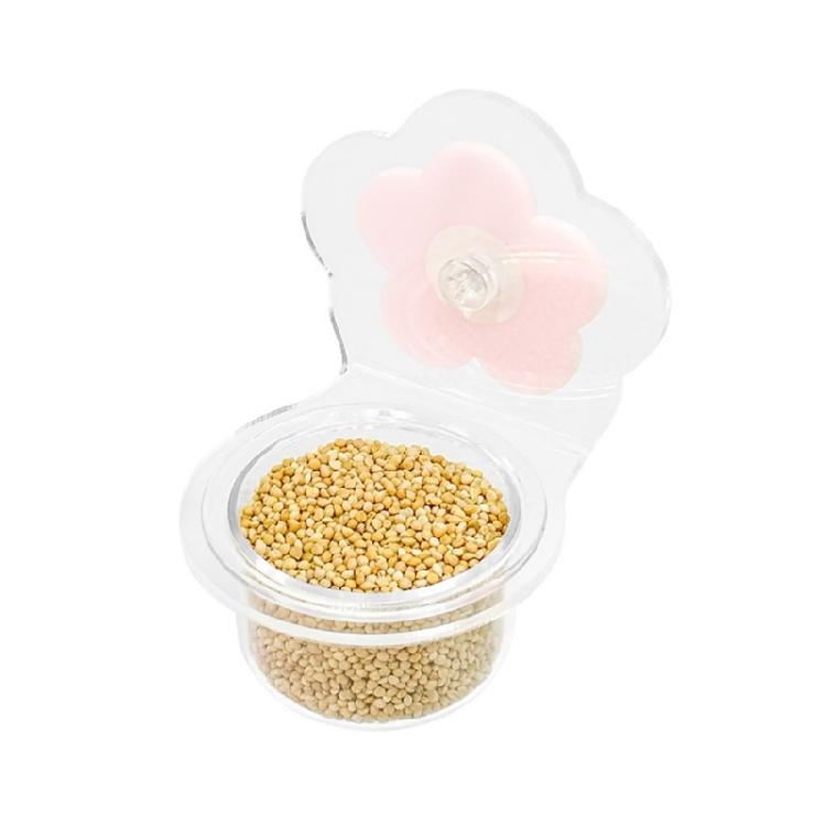 Clear Hanging Bird Feeder Double Feeding Cups Food And Water Bowl With Perch Stand For Parrots Parakeets Finches Cage