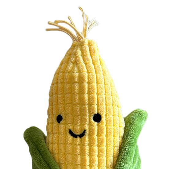 Pet Toys To Reduce Anxiety Plush Corn Dog Toy, Squeaky Stuffed Chew Durable Shaped Toy Soft Puppy Teething for Small Medium Dogs