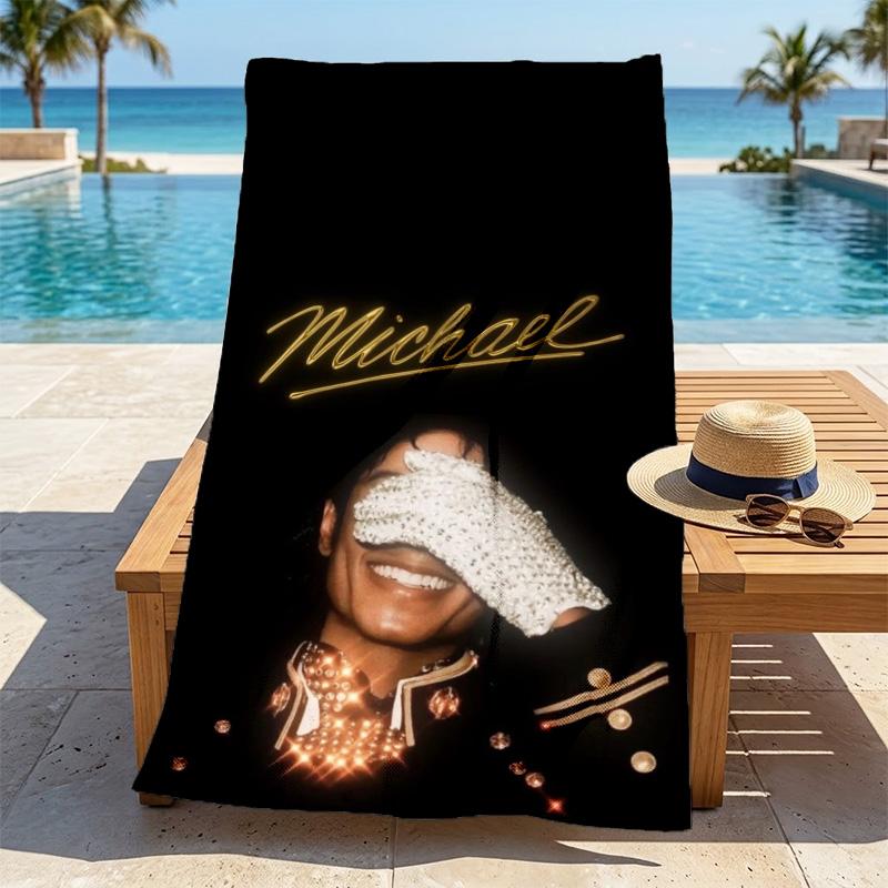 Michael Jackson Stijlvolle Digitale Print Strandlaken Sneldrogende Absorberende Deken Voor Strand Zwembad Sportschool Reizen