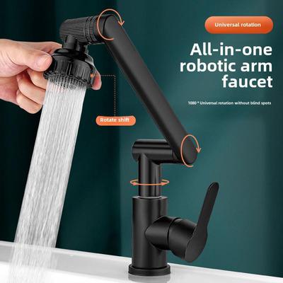 Lucky Cat Multi-Function Faucet with Rotating Mechanical Arm