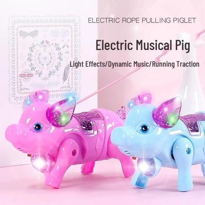Neue Spielzeugleine: Elektrisches Gehen & Leuchtendes Musikschwein