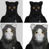 Maschera da Gatto Realistica con Bocca Mobile Maschera Animale con Testa Mobile Costume Cosplay