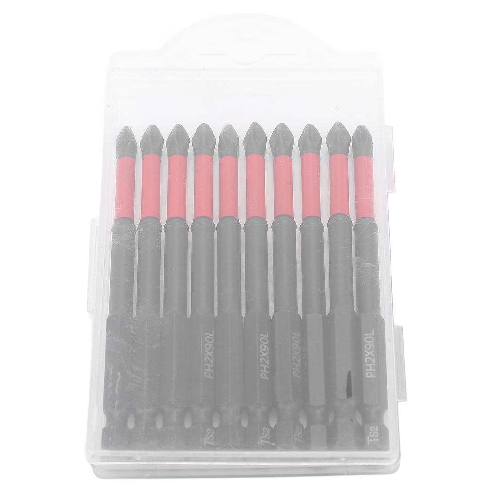 10 STÜCKE Schraubendreherköpfe 1/4 Zoll Sechskantschaft Rutschfest Magnetisch Kreuzschlitz-Bits für Bohrmaschine Hand
