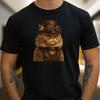 T-Shirt Herren Steampunk Perserkatze Motiv Baumwolle Größe S bis 5XL