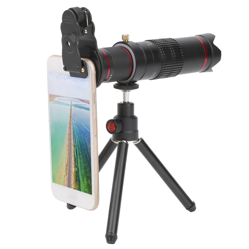 Přenosný Mini Monokulár Zoom Objektiv 22X Mikro Noční Vidění Vysoké Rozlišení Telefonní Teleskop